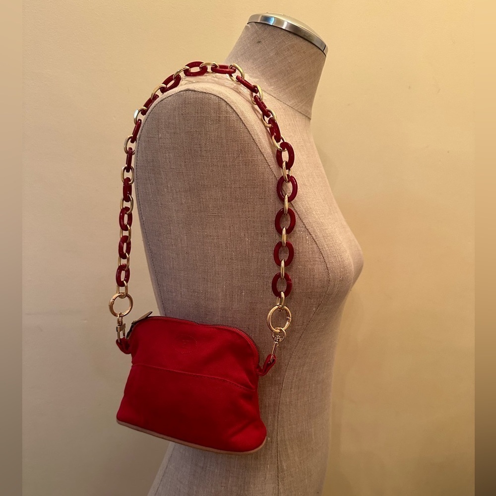 HERMES mini bolide pouch in red - Picture 17 of 17
